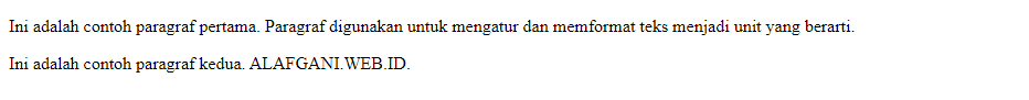 belajar html paragraf dan contohnya