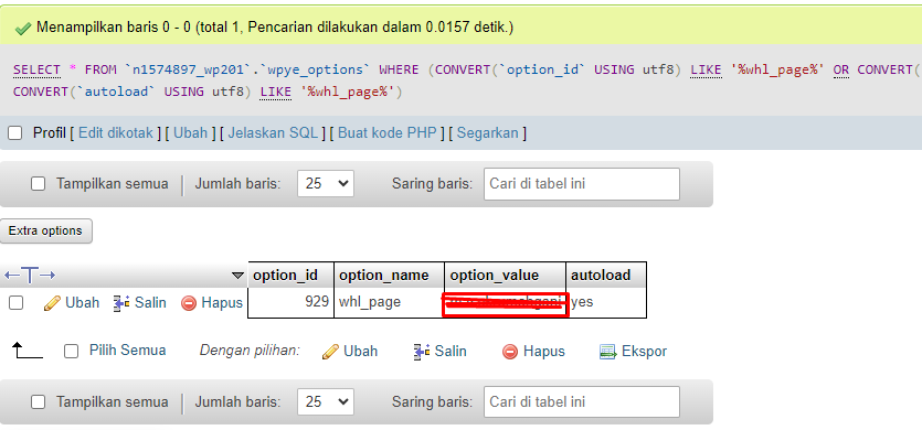 cara ganti url wordpress cpanel