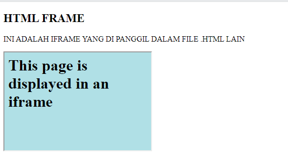 cara membuat iframe dan contohnya html