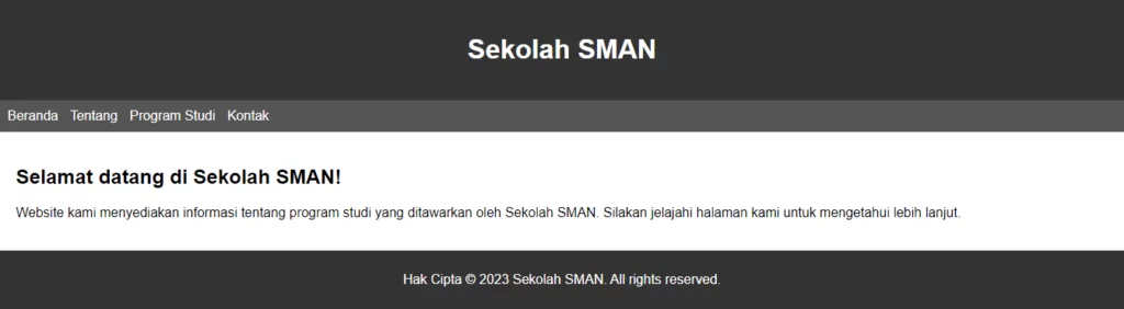 membuat website sekolah html css