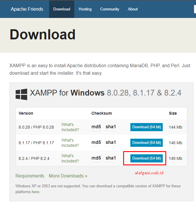 cara menginstall xampp di windows